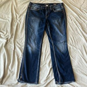 Woman’s Silver Brand Bootcut Jeans